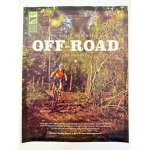 Visit The Lost Pines Region Bastrop Tx Man on Bike Woods Advertisement Print Ad